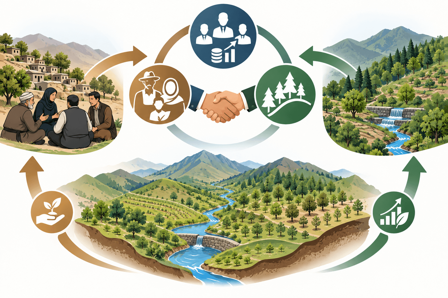 طراحی مدل جامع ساختار و تشکل مشارکت سرمایهگذاران با بهرهبرداران محلی مراتع روستاهای استان کردستان به منظور احداث و بهرهبرداری از طرحهای آبخیزداری و جنگلکاری اقتصادی در عرصههای عرفی مردم
